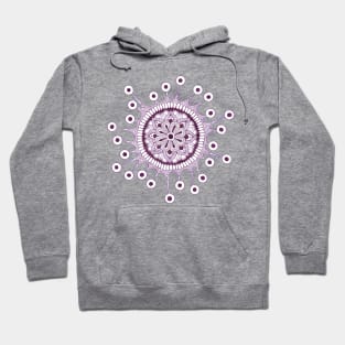 Virus Mandala (magenta) Hoodie